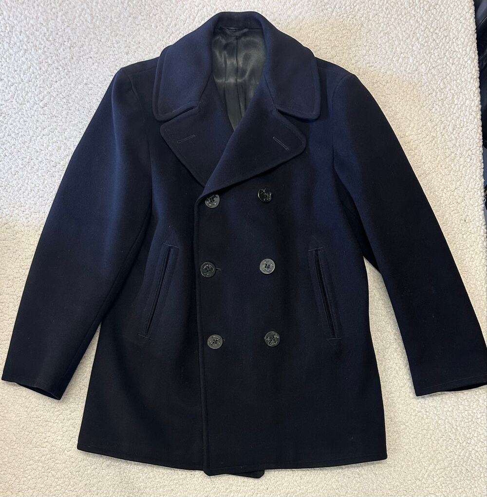 Vintage US Navy Wool Peacoat Jacket Size 40